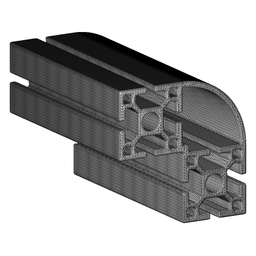 Exquisite Aluminium Profile 3D print model_3