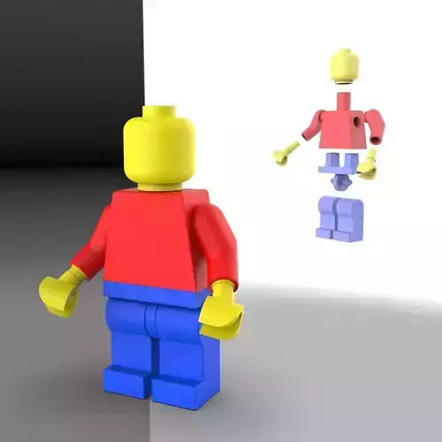 Classic LegoMan Mini Figure - Style 3D Printable Model 3D print model