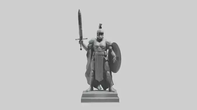 Defender statue model
