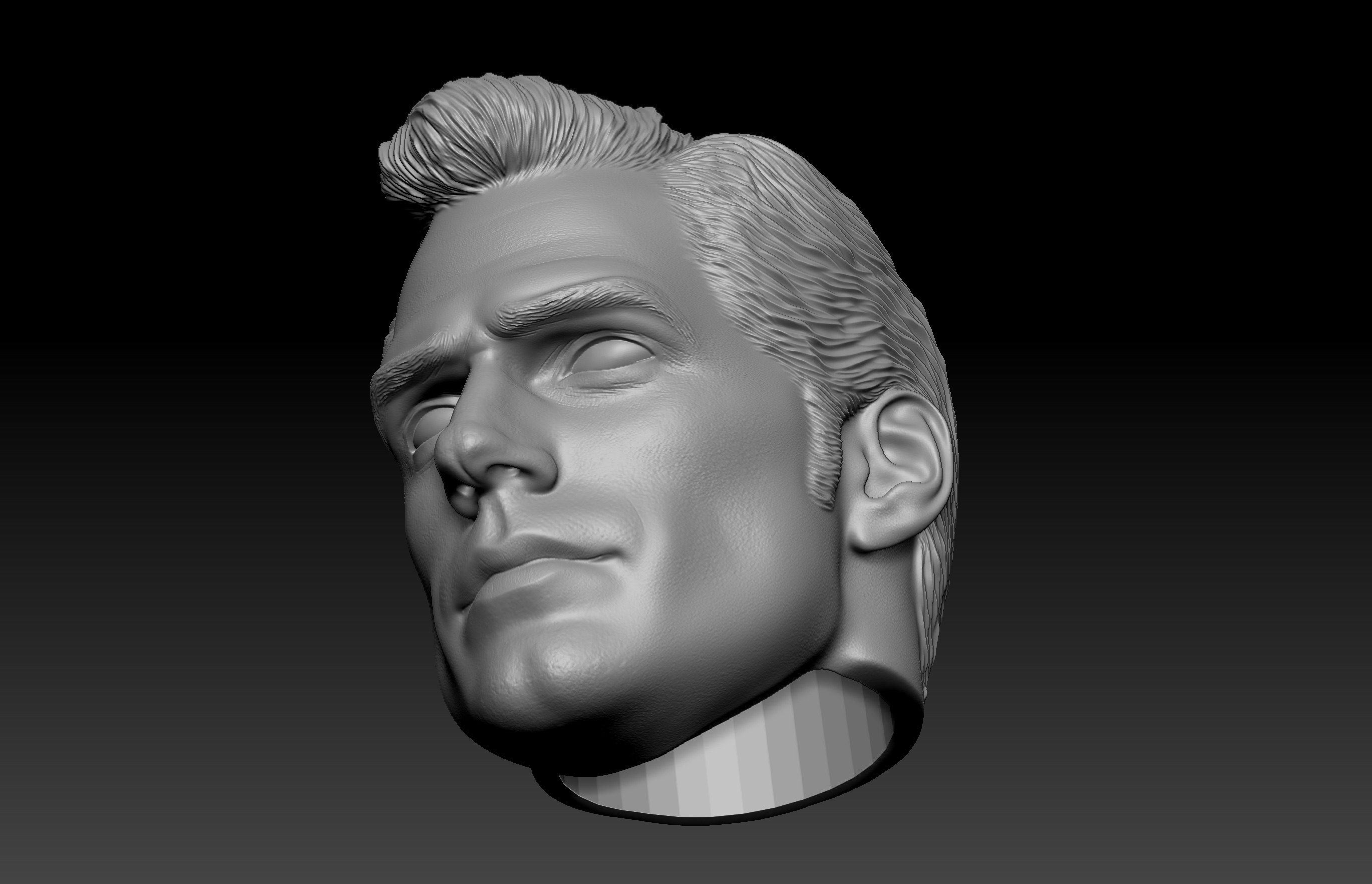 Superman Henry cavill Justice League - Head Sculpt stl 3D print model_5