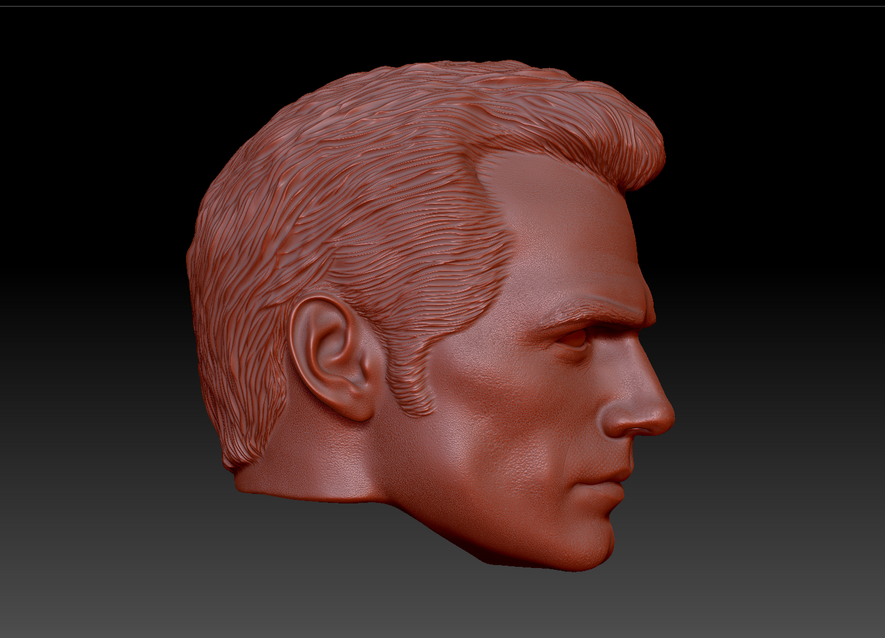 Superman Henry cavill Justice League - Head Sculpt stl 3D print model_4