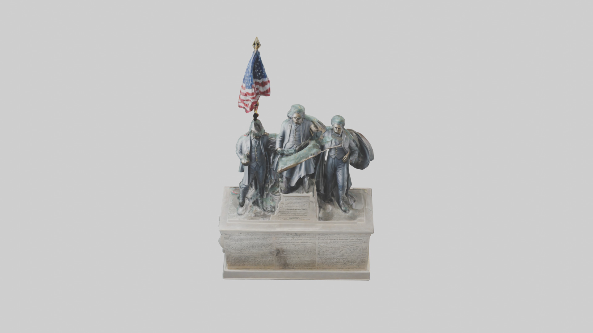 Defenders of the Constitution statue model Low-poly 3D model_26