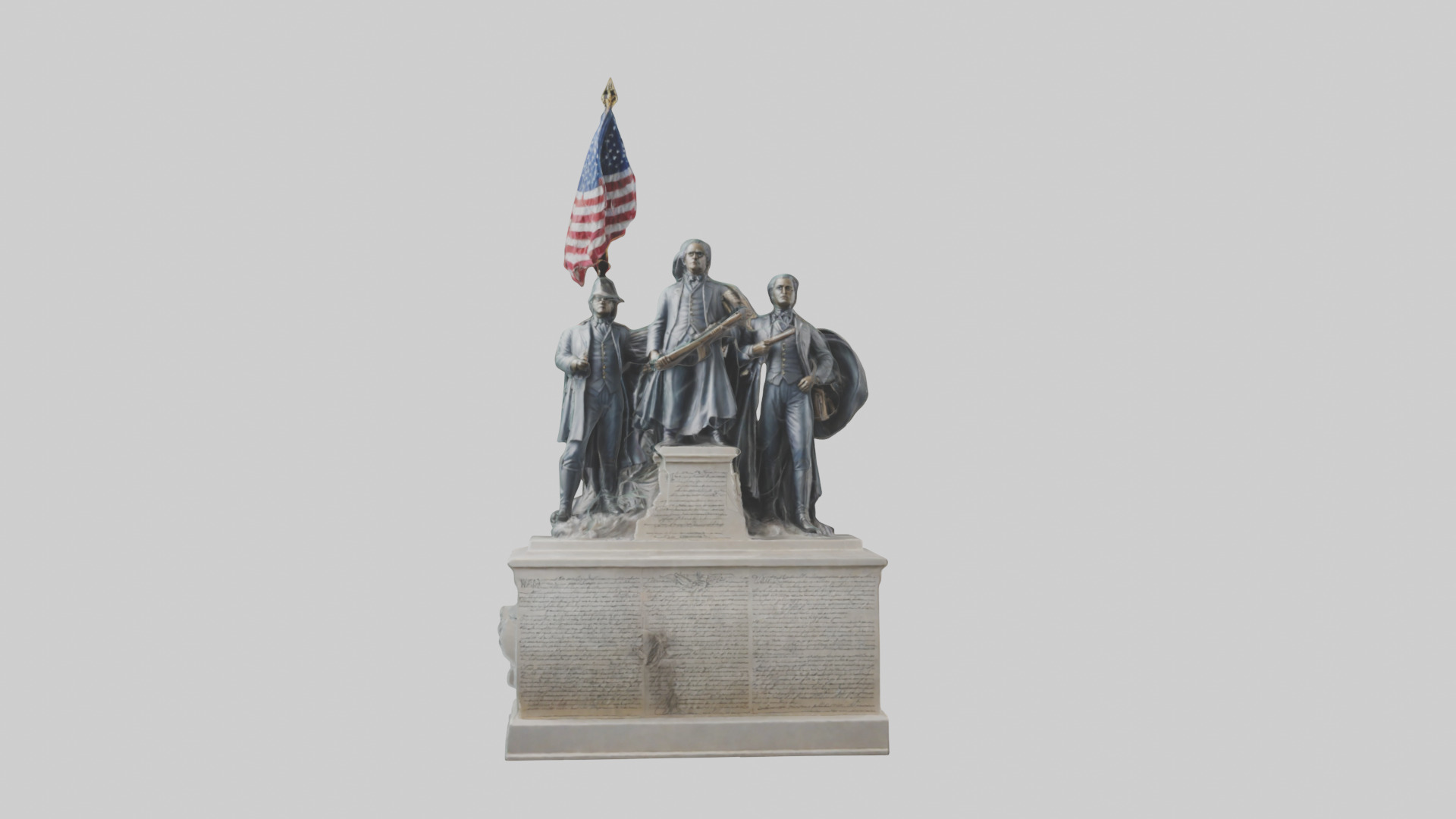 Defenders of the Constitution statue model Low-poly 3D model_17