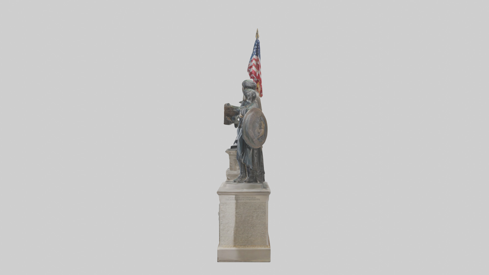 Defenders of the Constitution statue model Low-poly 3D model_22