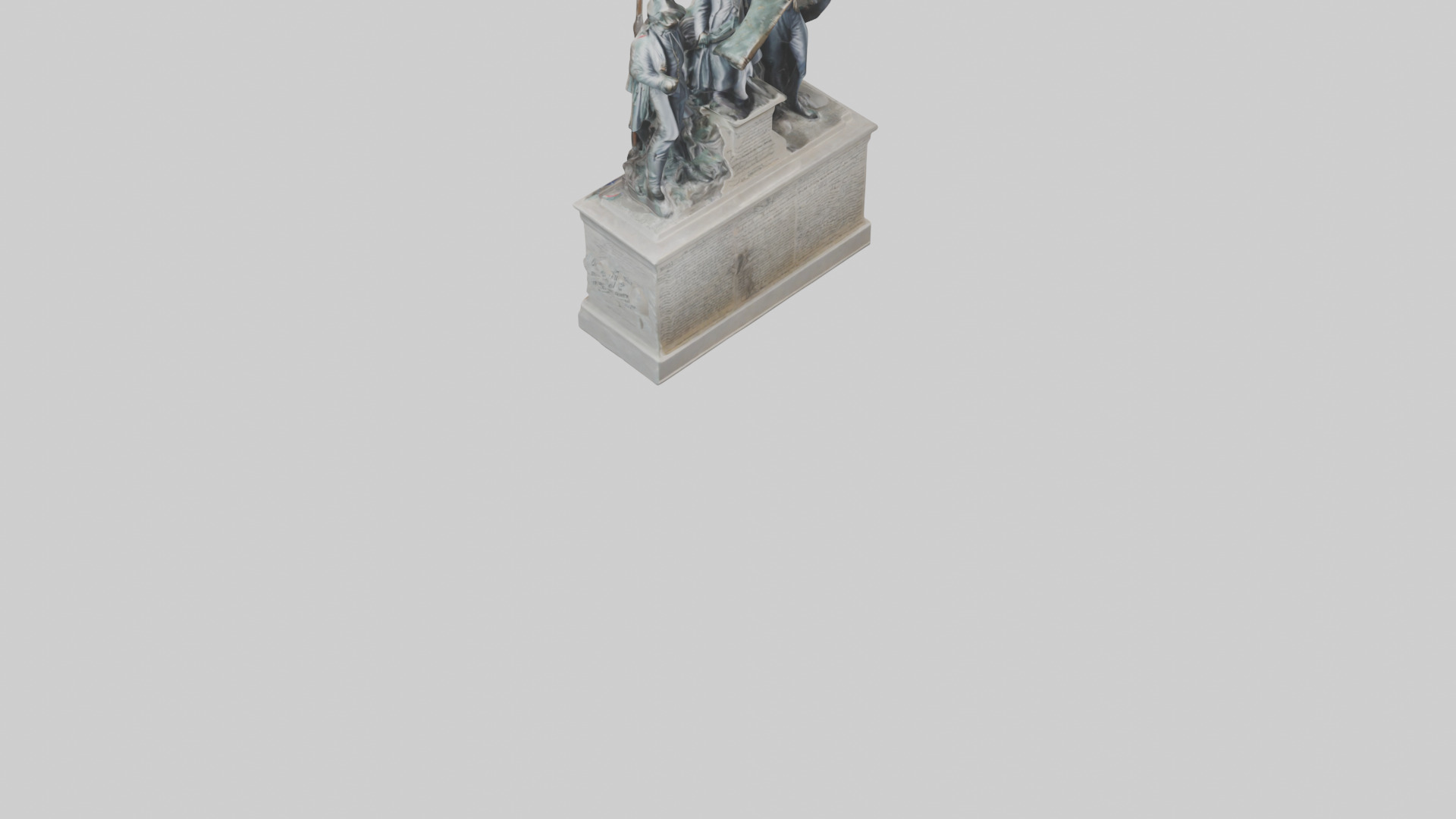 Defenders of the Constitution statue model Low-poly 3D model_9