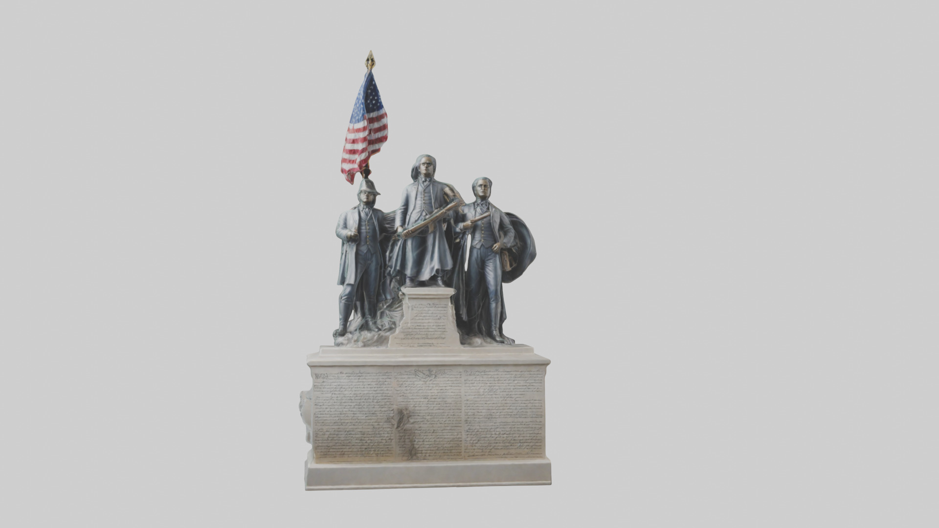 Defenders of the Constitution statue model Low-poly 3D model_20
