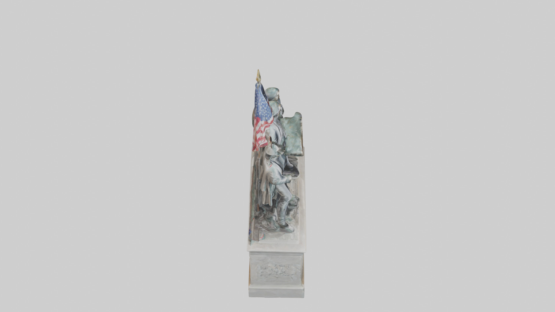 Defenders of the Constitution statue model Low-poly 3D model_28
