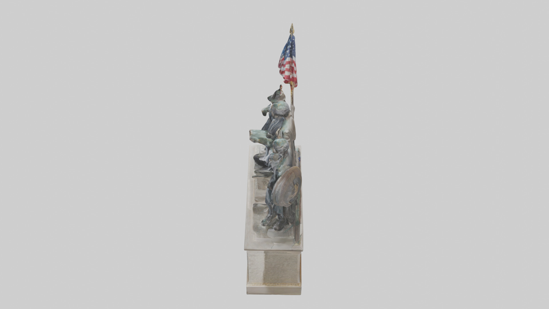 Defenders of the Constitution statue model Low-poly 3D model_27