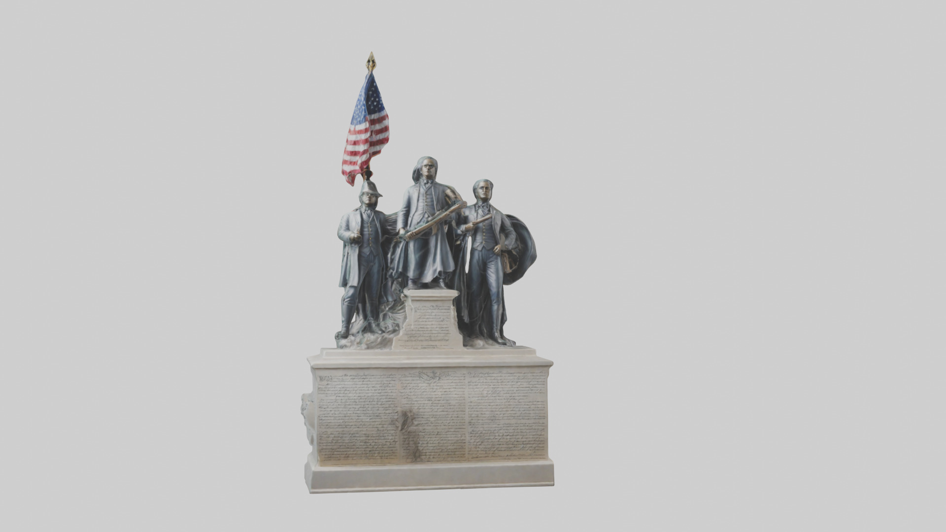 Defenders of the Constitution statue model Low-poly 3D model_18