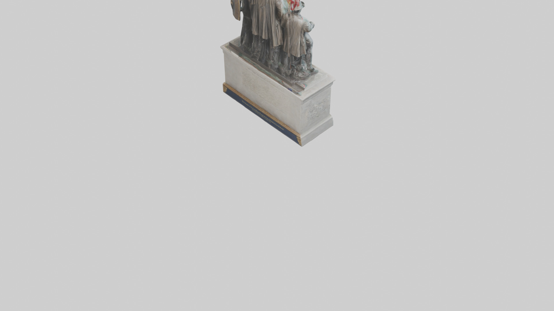 Defenders of the Constitution statue model Low-poly 3D model_7