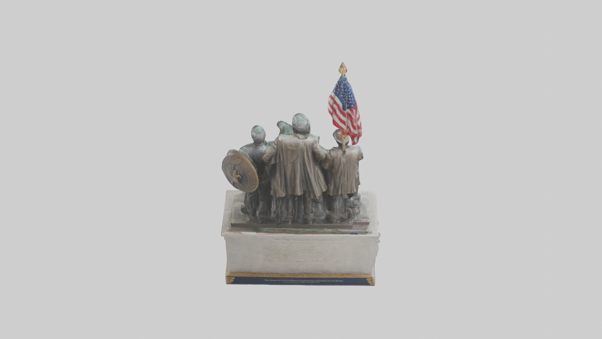 Defenders of the Constitution statue model Low-poly 3D model_25
