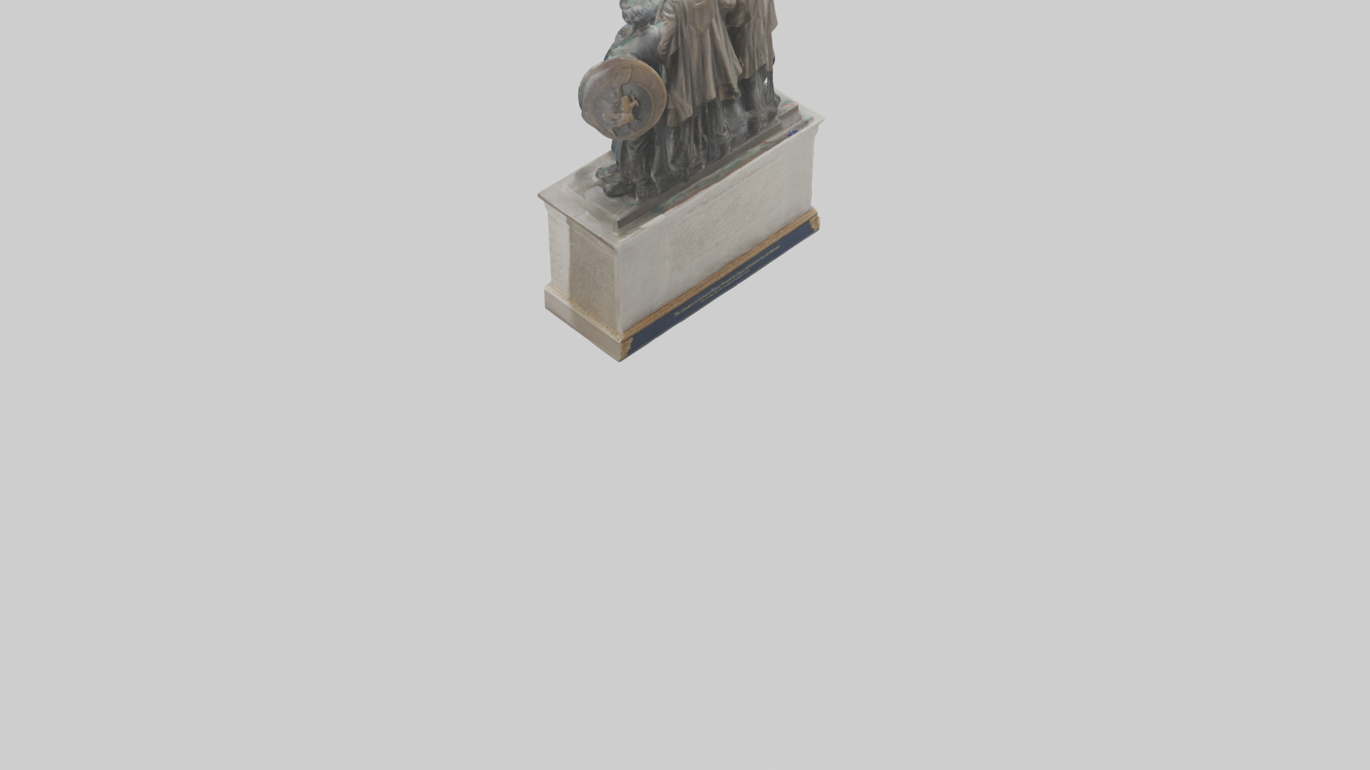Defenders of the Constitution statue model Low-poly 3D model_6