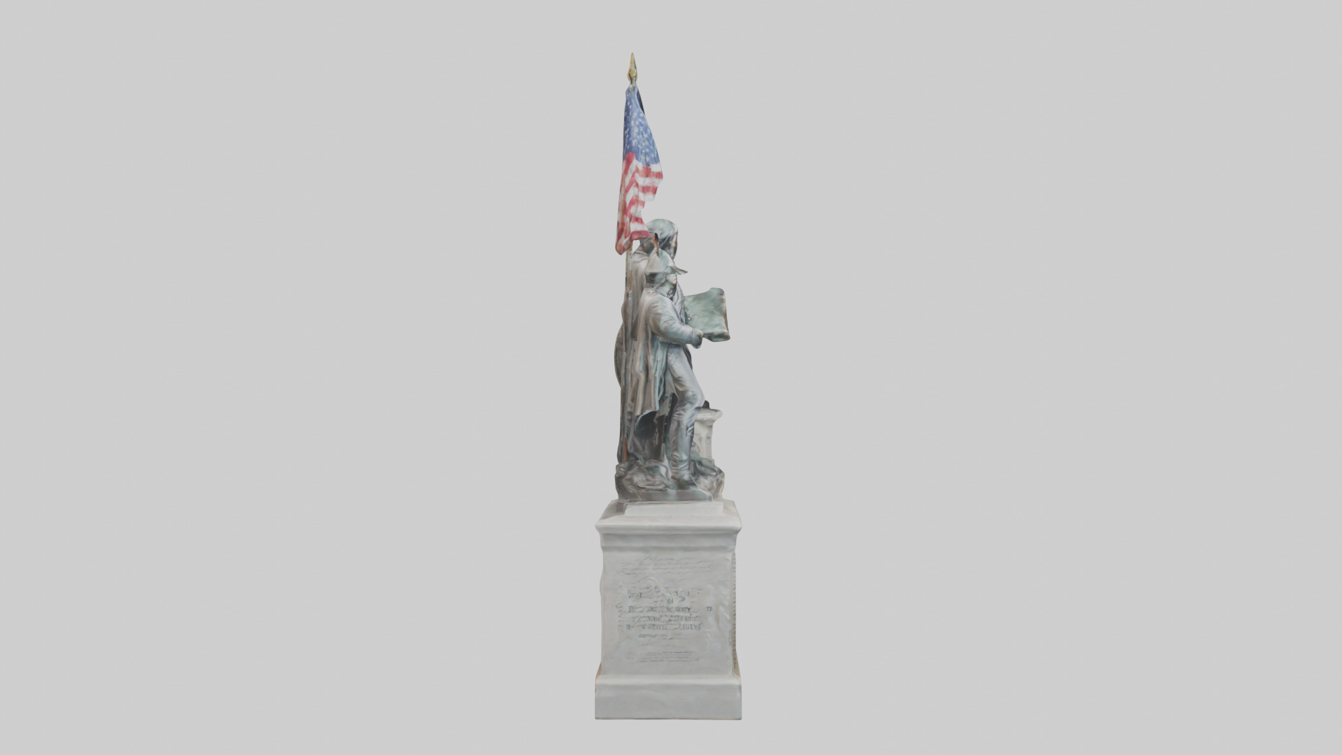 Defenders of the Constitution statue model Low-poly 3D model_23