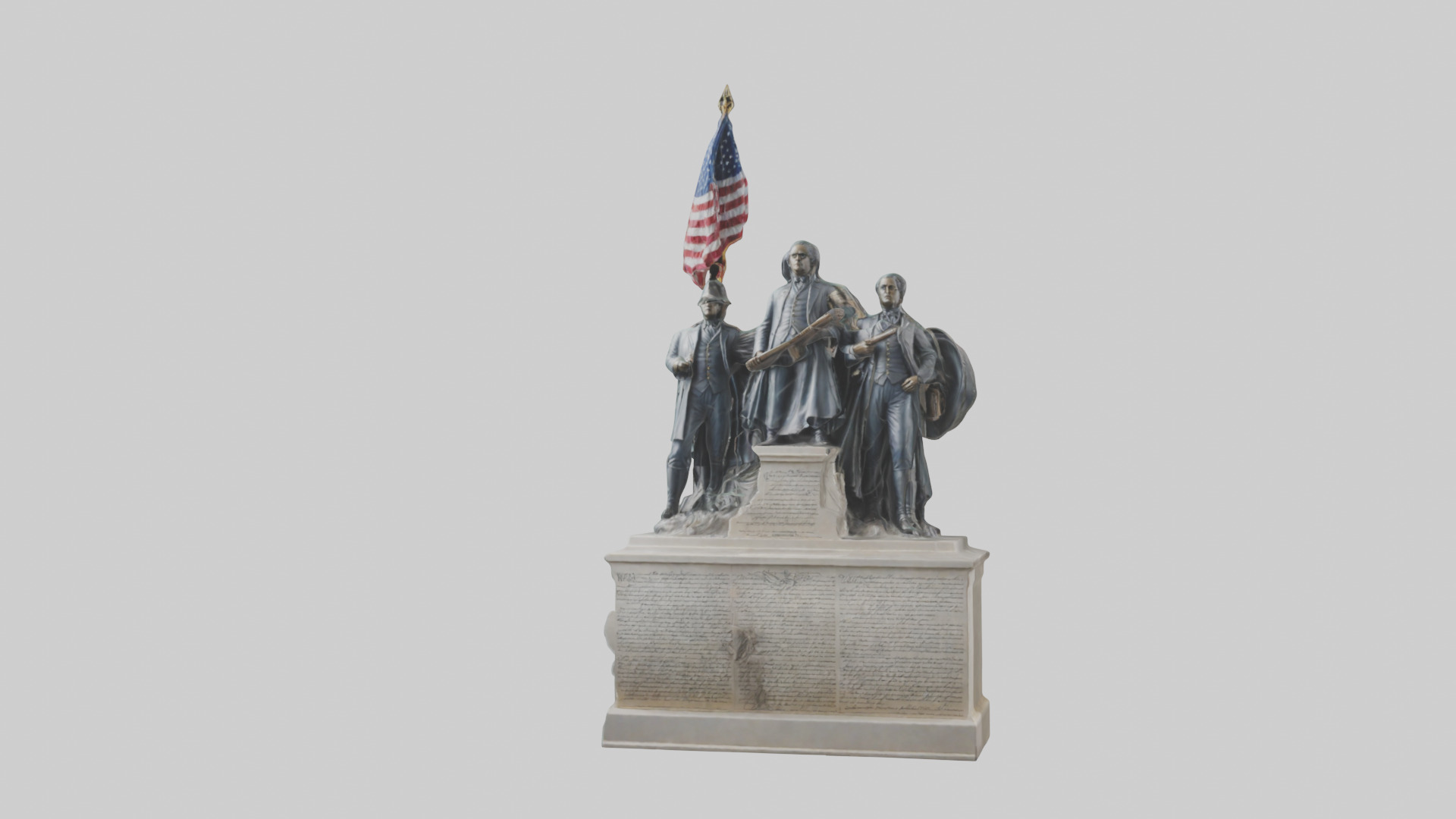 Defenders of the Constitution statue model Low-poly 3D model_15