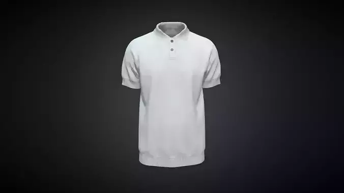 Men Short Sleeve Polo In Low Poly