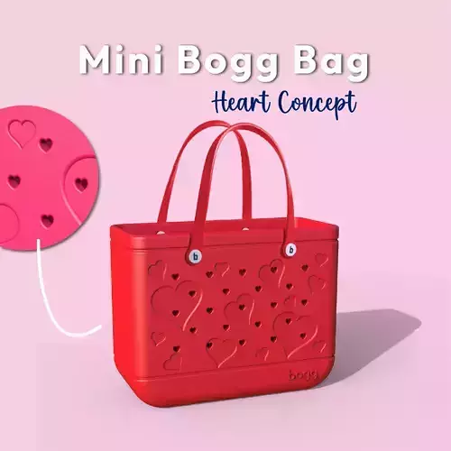 Heart Mini Bogg Bag - Bogg Bag Keychain - Love Bogg Bag 3D print model
