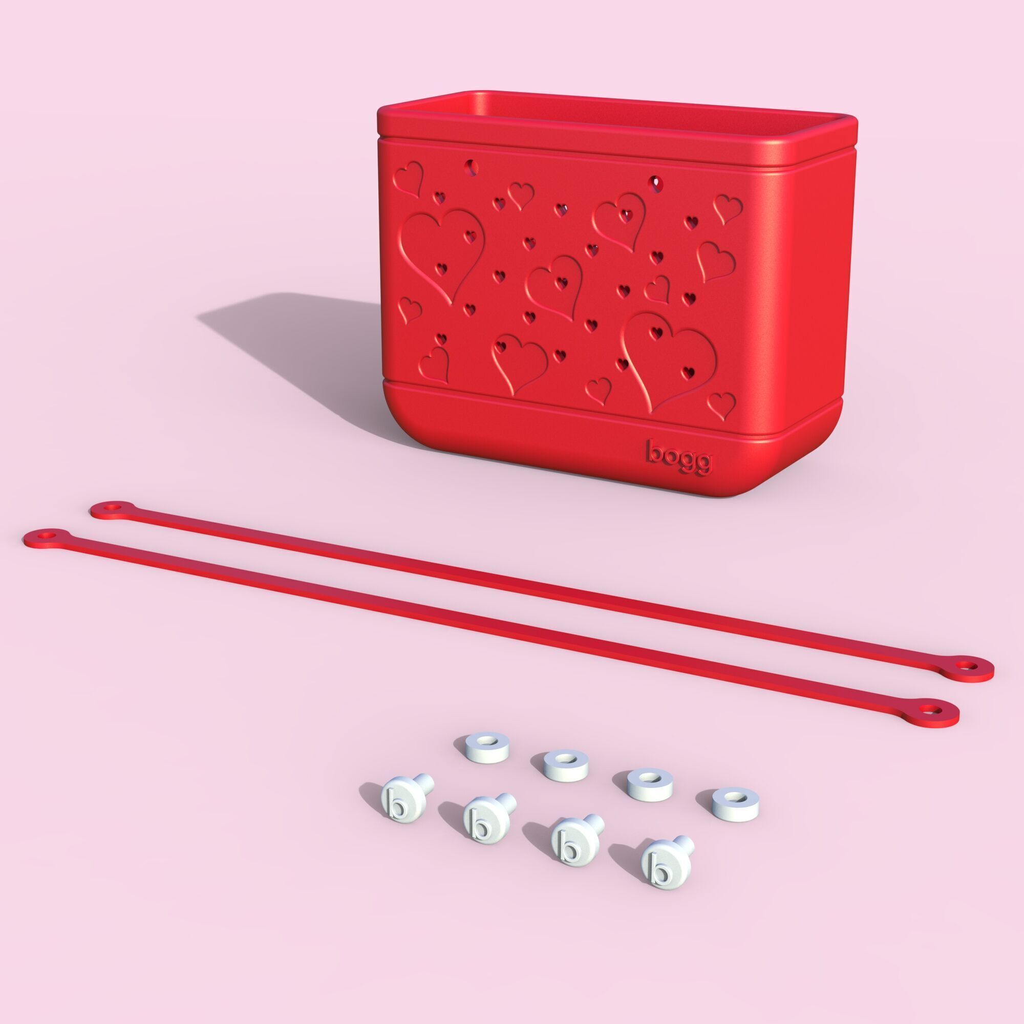 Heart Mini Bogg Bag - Bogg Bag Keychain - Love Bogg Bag 3D print model_5