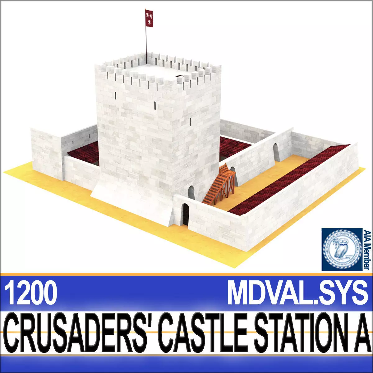 Crusaders Castle Station A 1200 AD 3D model