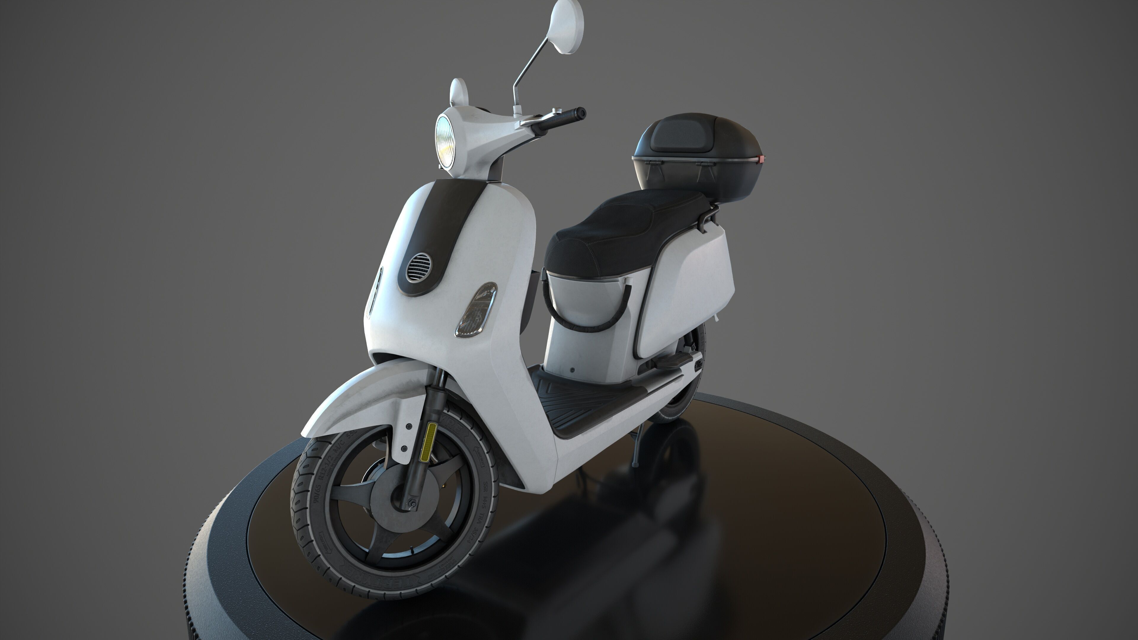Electric Urban Scooter Low-poly 3D model_6