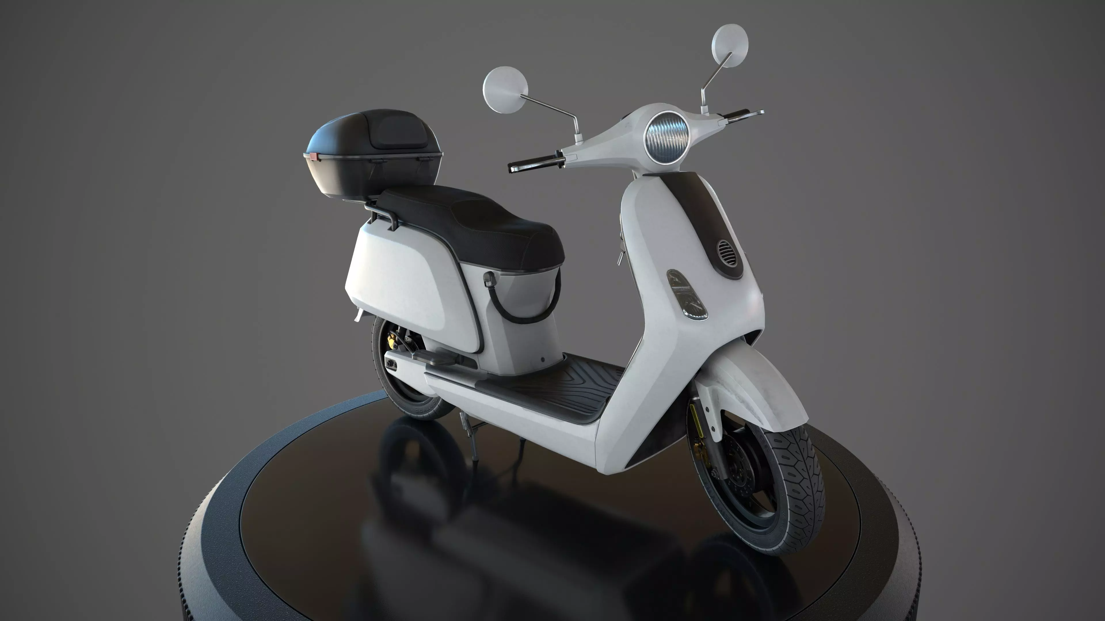Electric Urban Scooter Low-poly 3D model_0