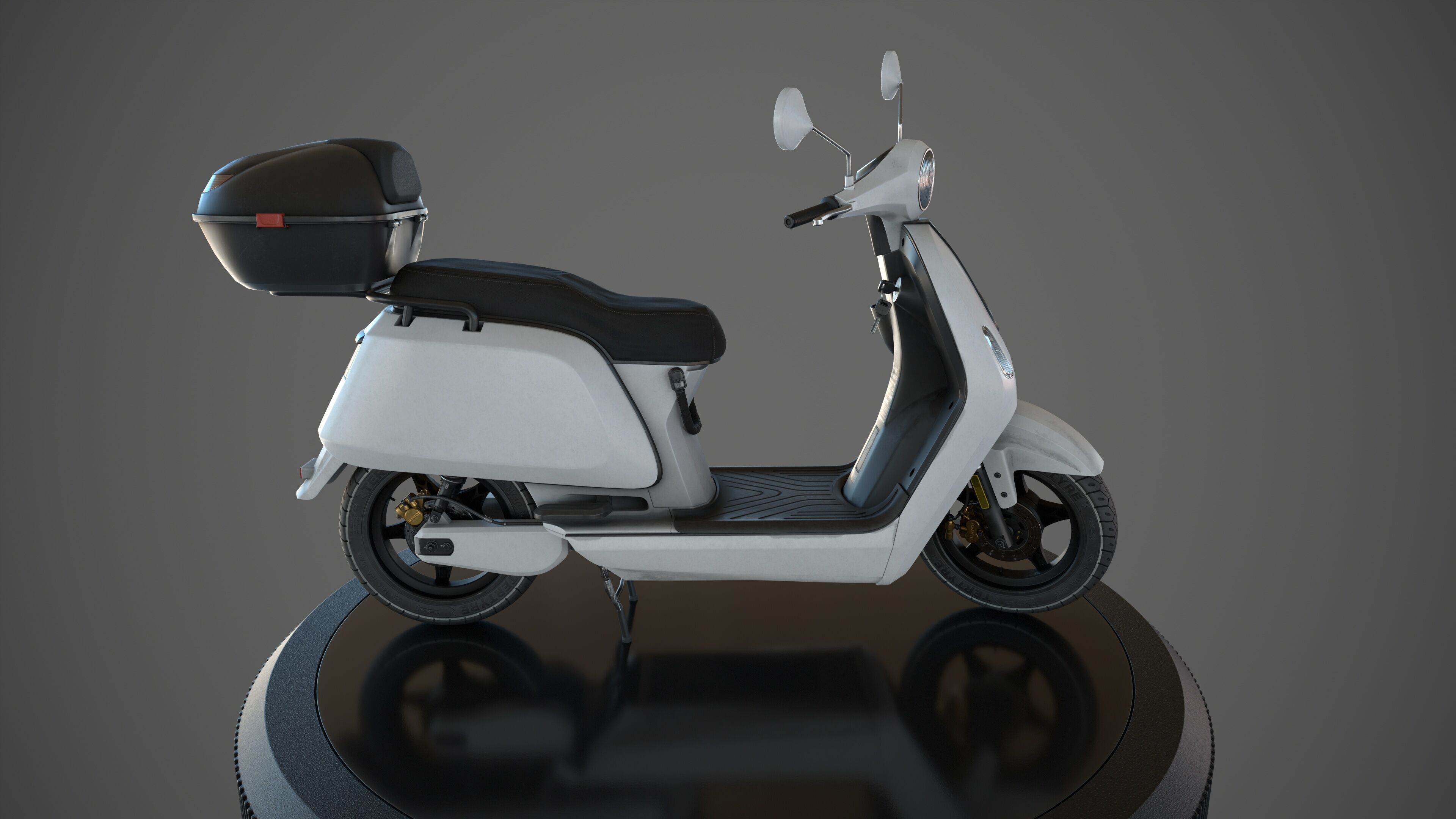 Electric Urban Scooter Low-poly 3D model_2