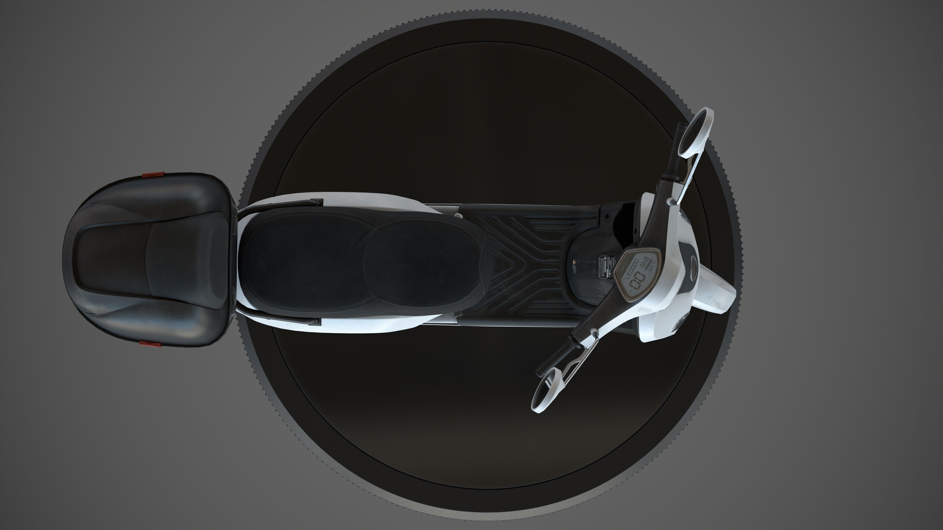 Electric Urban Scooter Low-poly 3D model_7