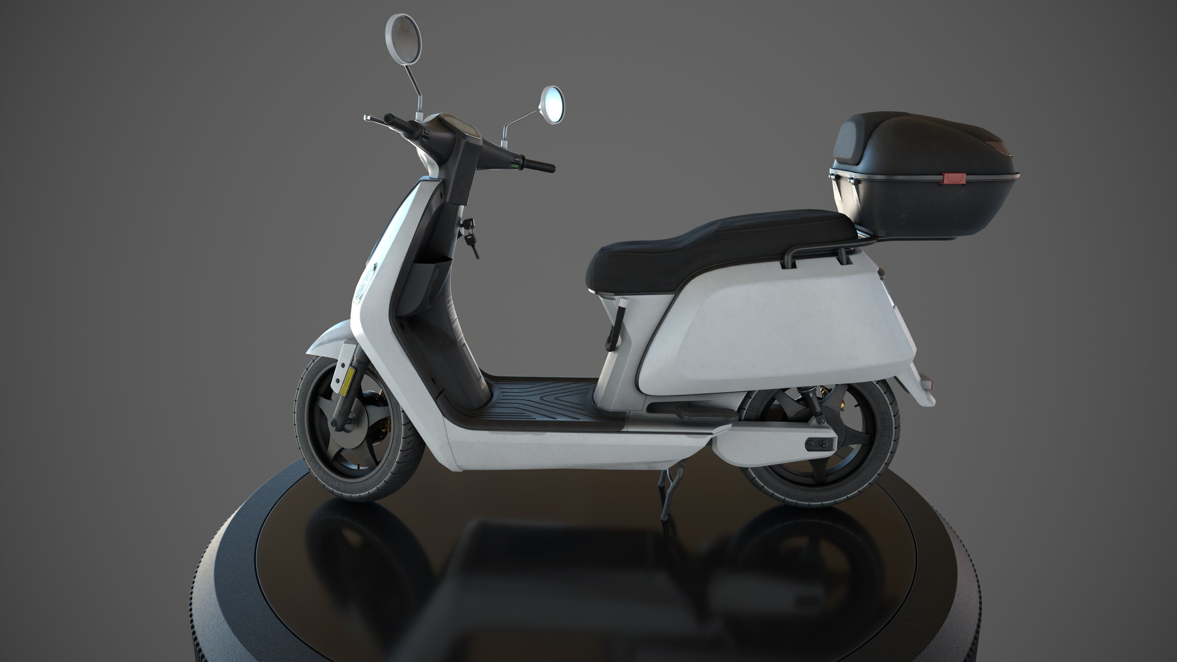 Electric Urban Scooter Low-poly 3D model_5
