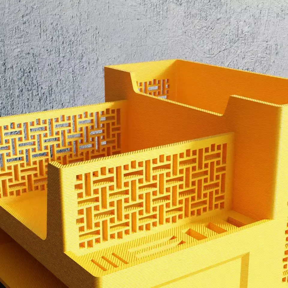 Multi-Functional Organizer - Desktop Pen Holder - SD Card 3D print model_2