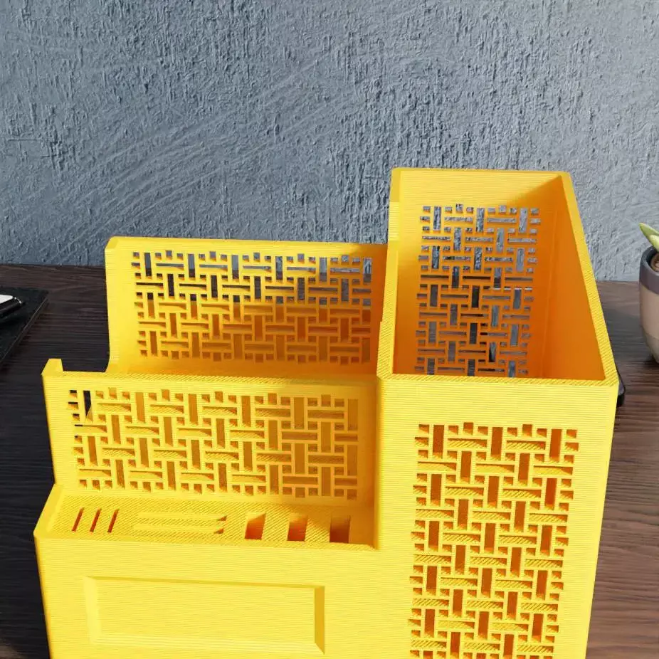 Multi-Functional Organizer - Desktop Pen Holder - SD Card 3D print model_7