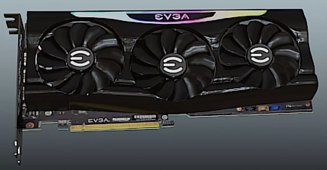 EVGA GeForce RTX 3070 FTW3 Graphics Card - High Poly Free 3D model
