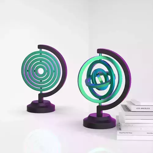 3D Gyroscope Fidget - Desktop Gyroscope Model - Desk Toy