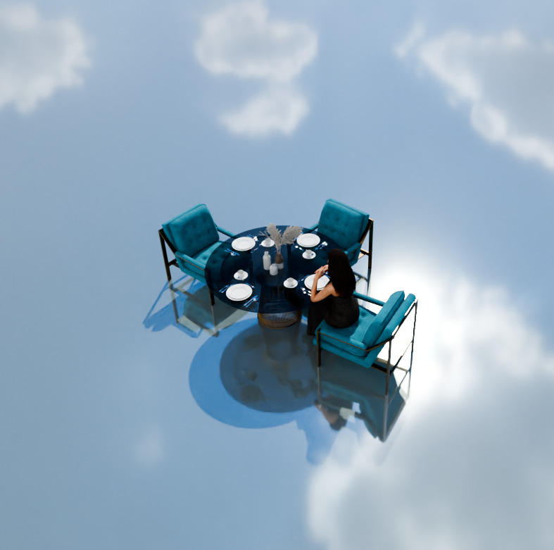 3D Blender Project Heavenly Reflections Surreal Design 3D model_4