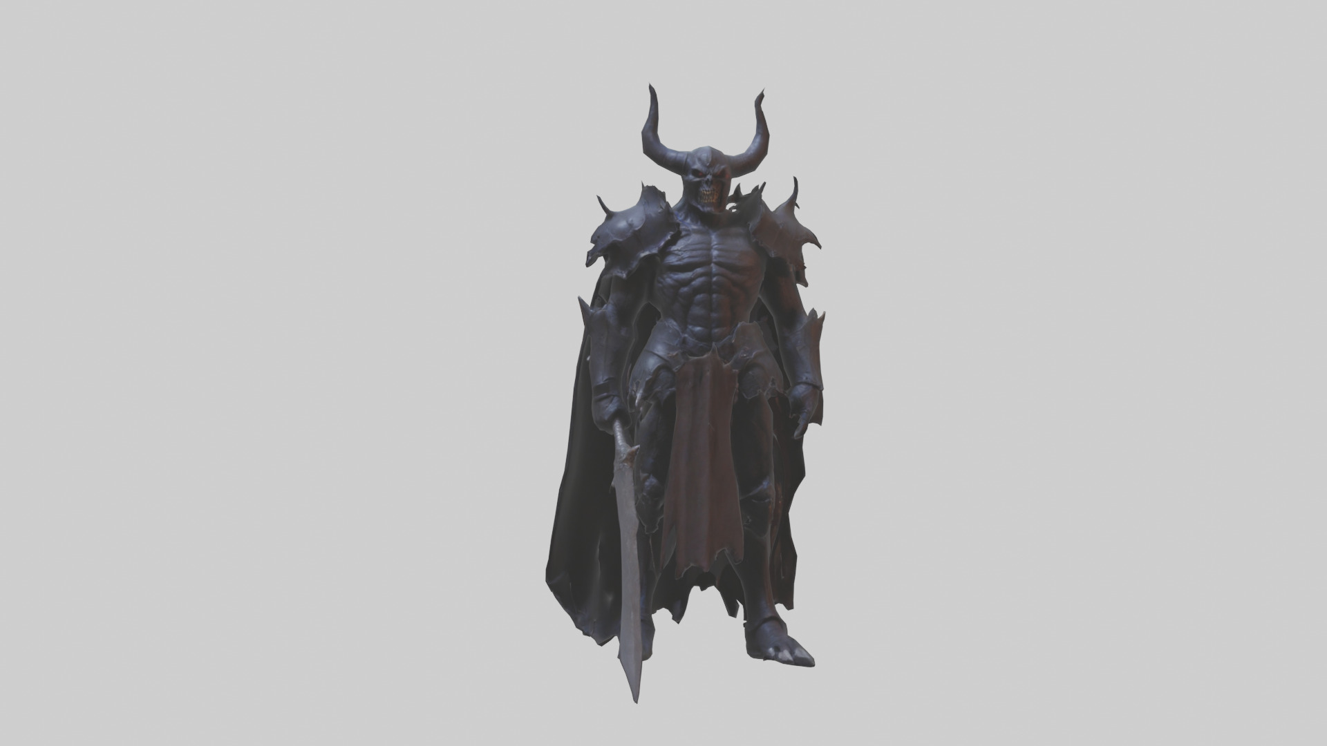 Demon Knight model Low-poly 3D model_13
