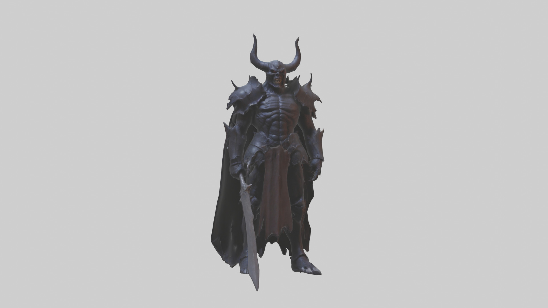 Demon Knight model Low-poly 3D model_11