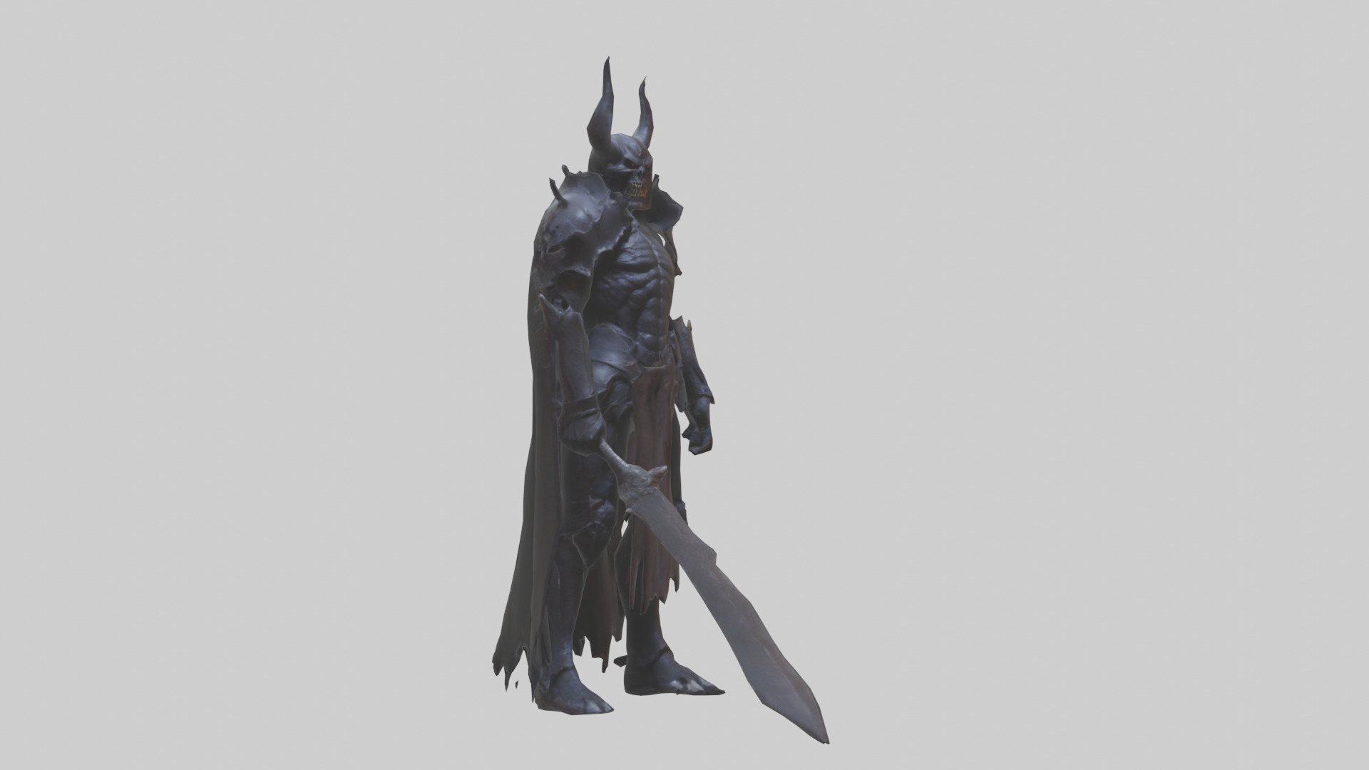 Demon Knight model Low-poly 3D model_9