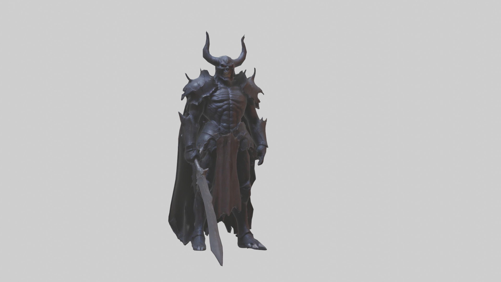 Demon Knight model Low-poly 3D model_20