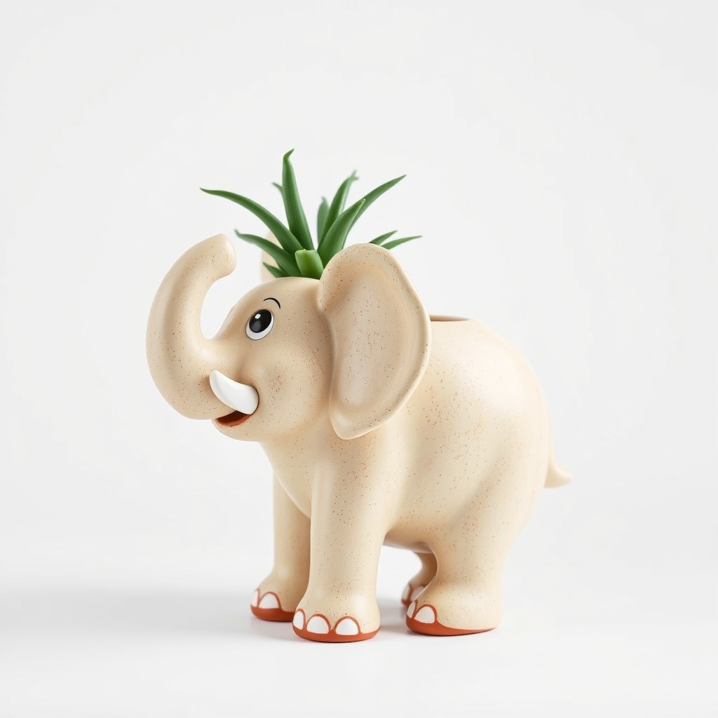 Charming Elephant Pot Sculpture model pack Low-poly 3D model_4