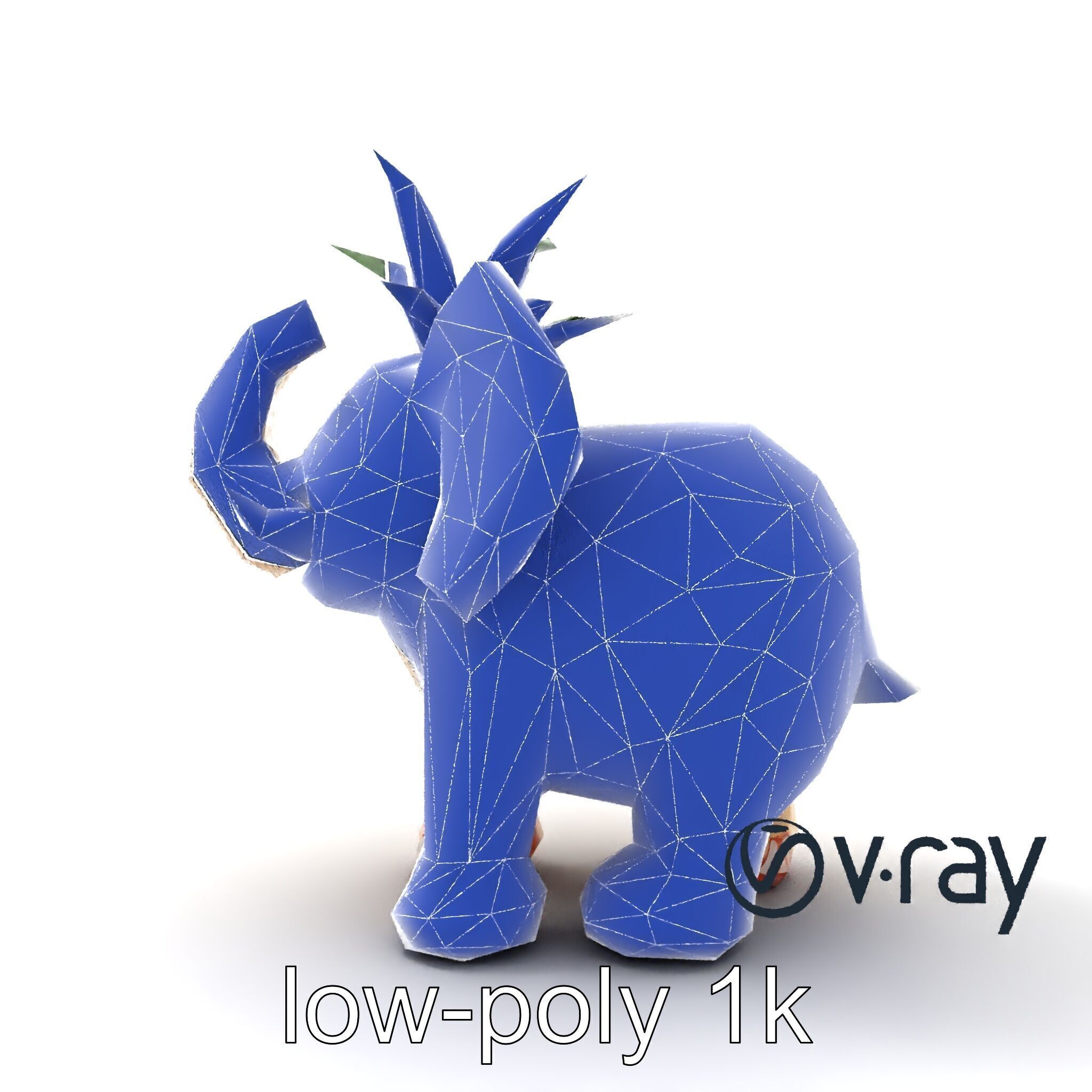 Charming Elephant Pot Sculpture model pack Low-poly 3D model_17