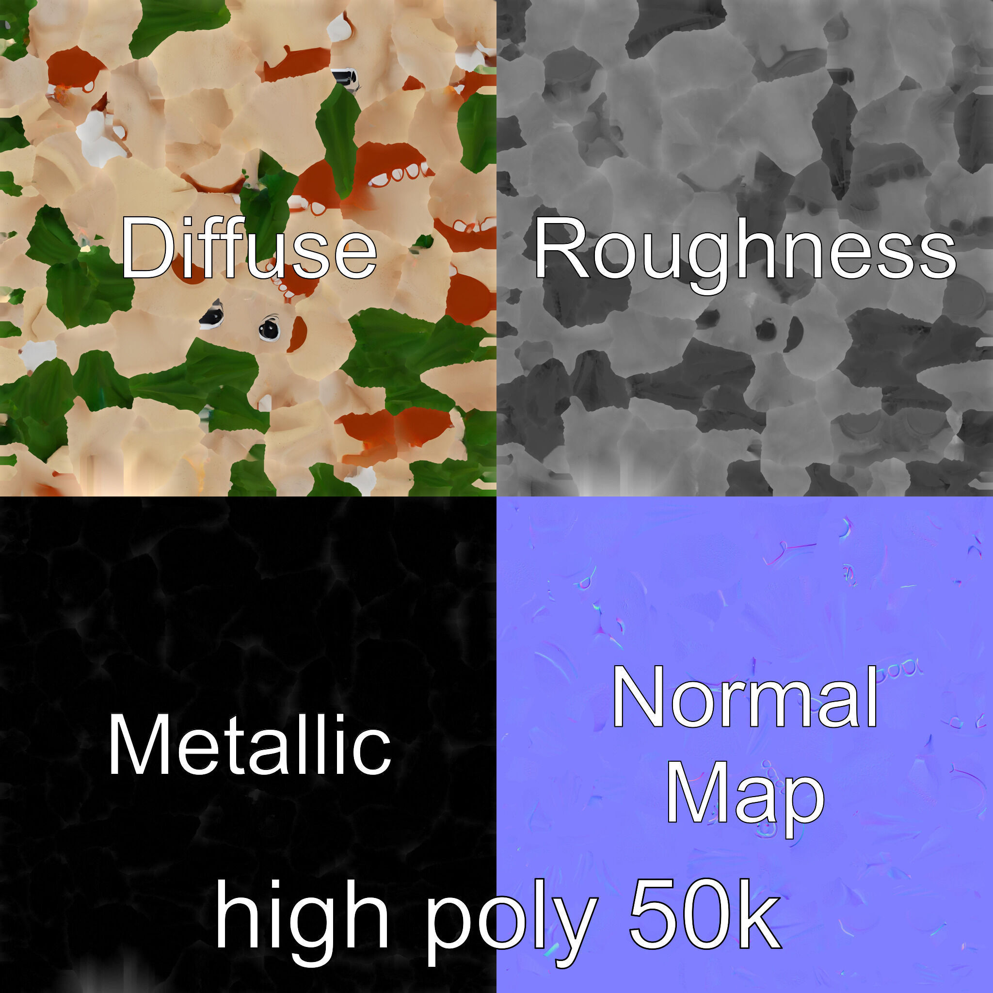 Charming Elephant Pot Sculpture model pack Low-poly 3D model_3