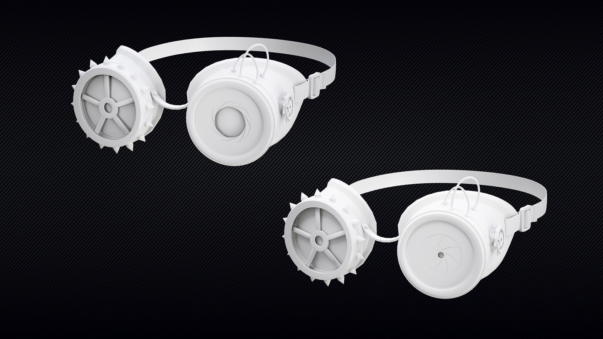 06 - Steampunk Goggles - Game Ready Low-poly 3D model_11