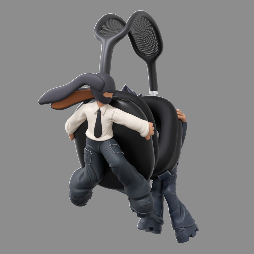 Bandage Boy and Nobody and Bunny Boy AirPods Max Attachment 3D print model_1