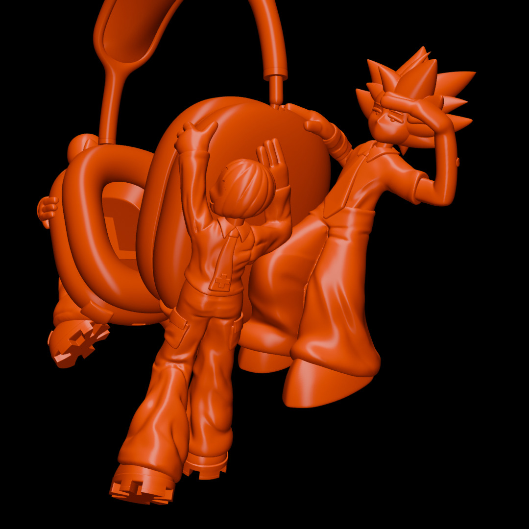 Bandage Boy and Nobody and Bunny Boy AirPods Max Attachment 3D print model_7