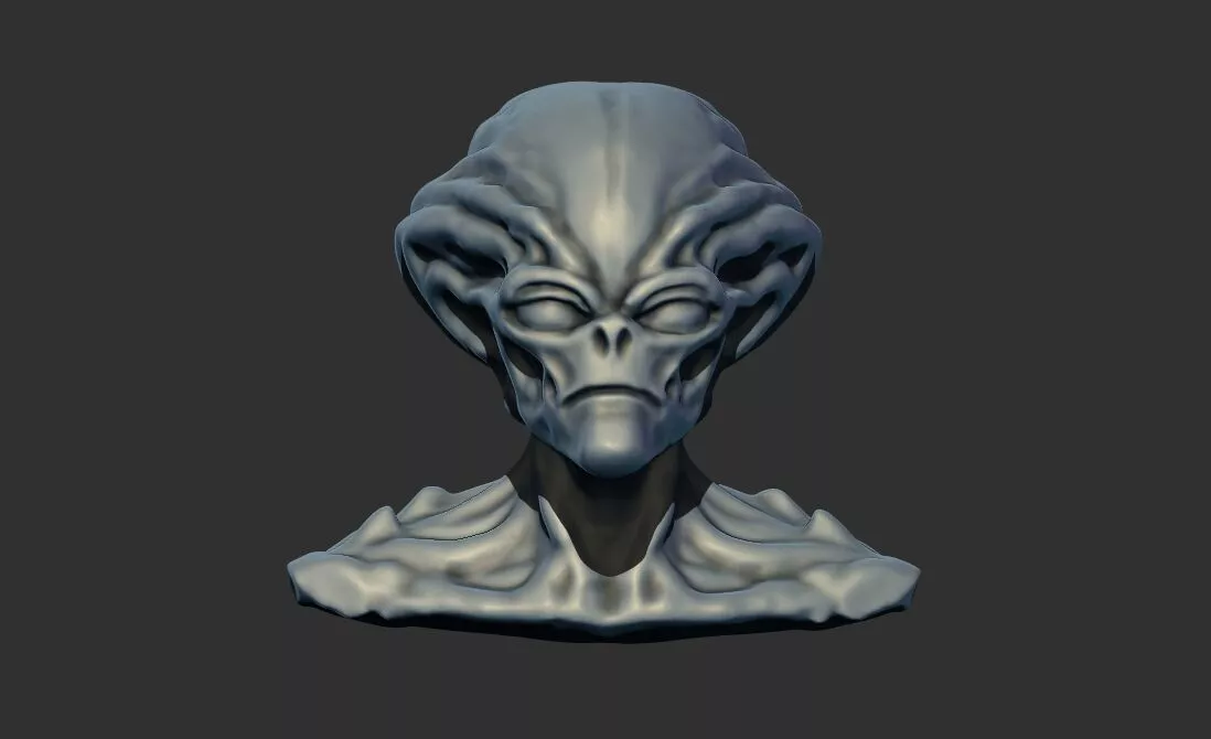 Alien Bust 2 - High-Quality 3D Printable STL Model 3D print model