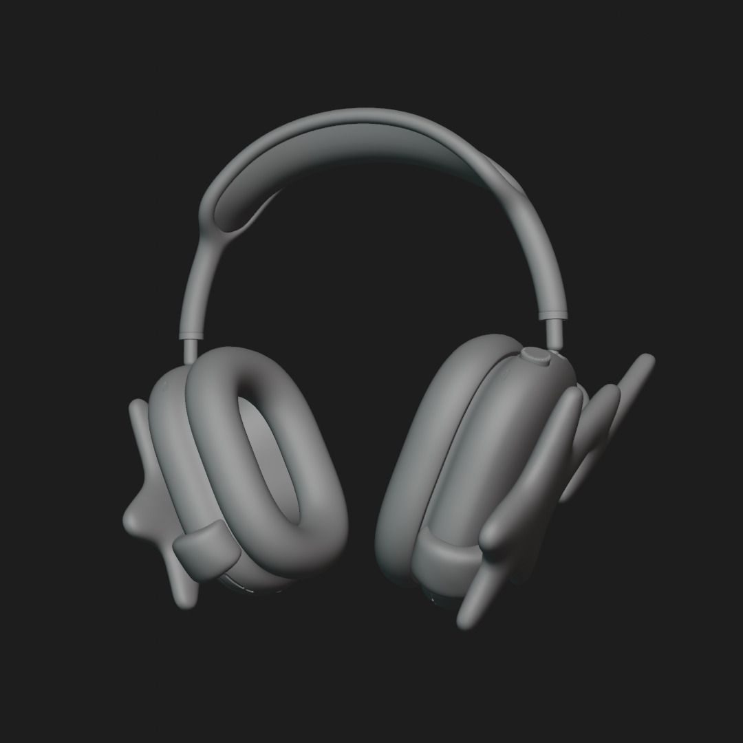 Candy Star AirPods Max attachment 3D print model_3