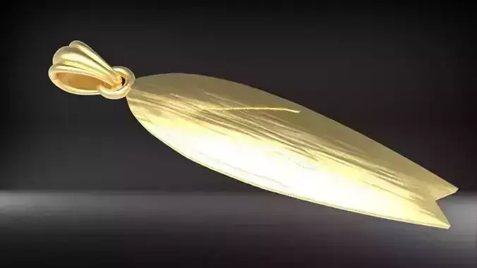 Surfboard Charm Pendant 3D print model