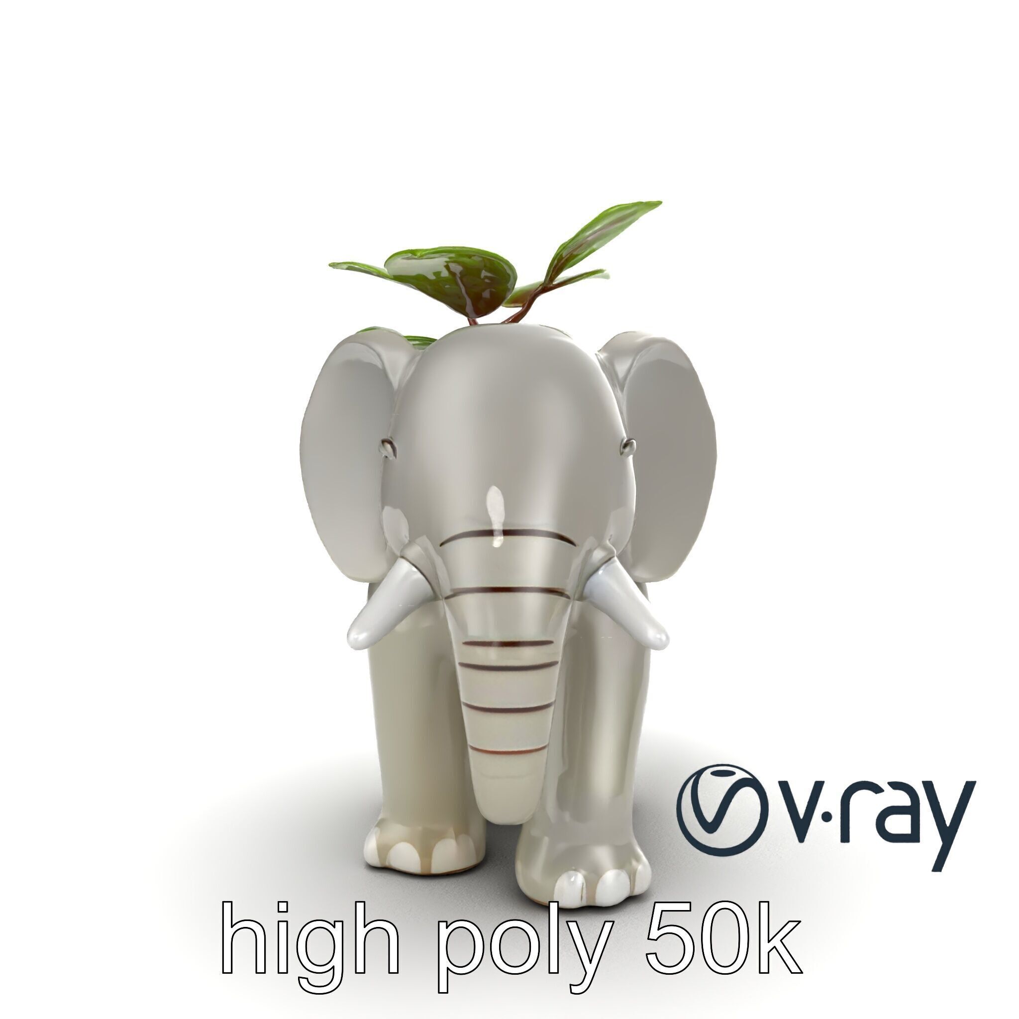 Cartoon Elephant Planter Holder model pack Low-poly 3D model_20