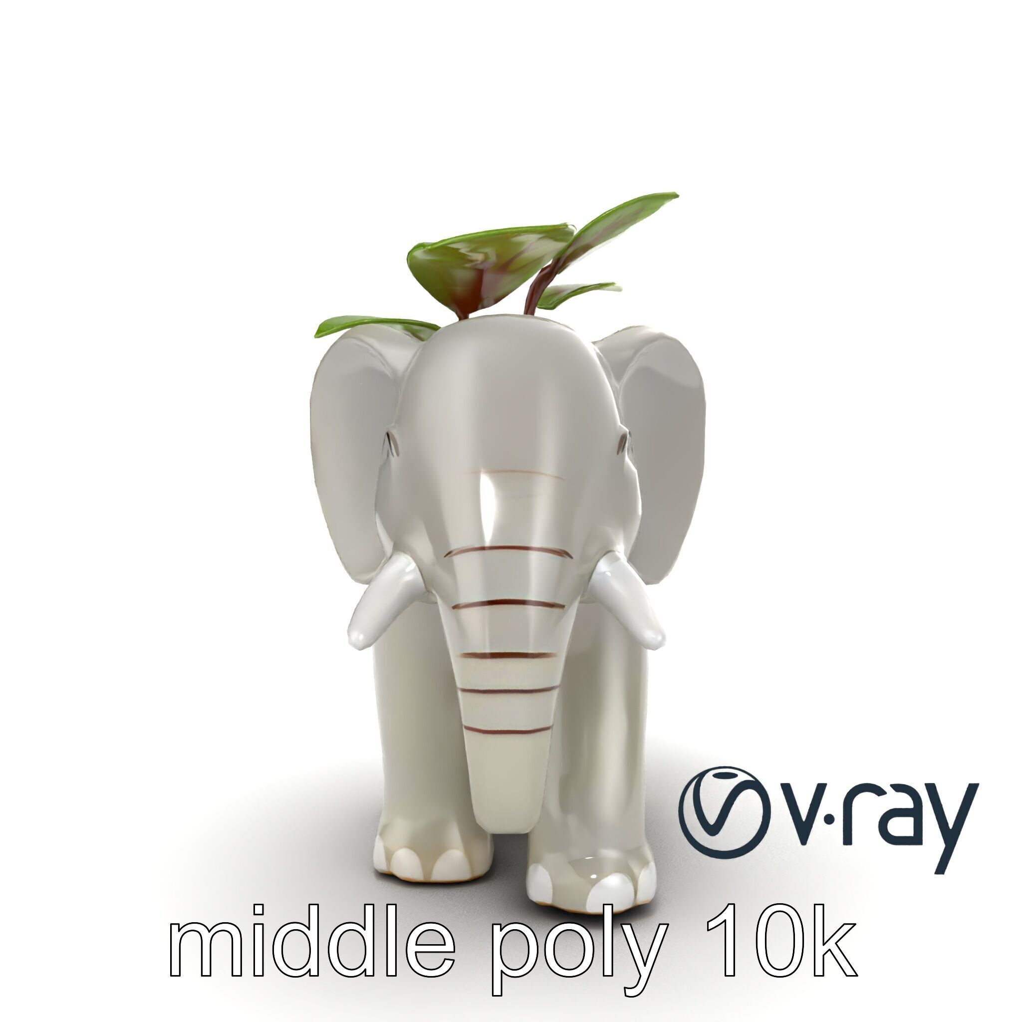 Cartoon Elephant Planter Holder model pack Low-poly 3D model_25