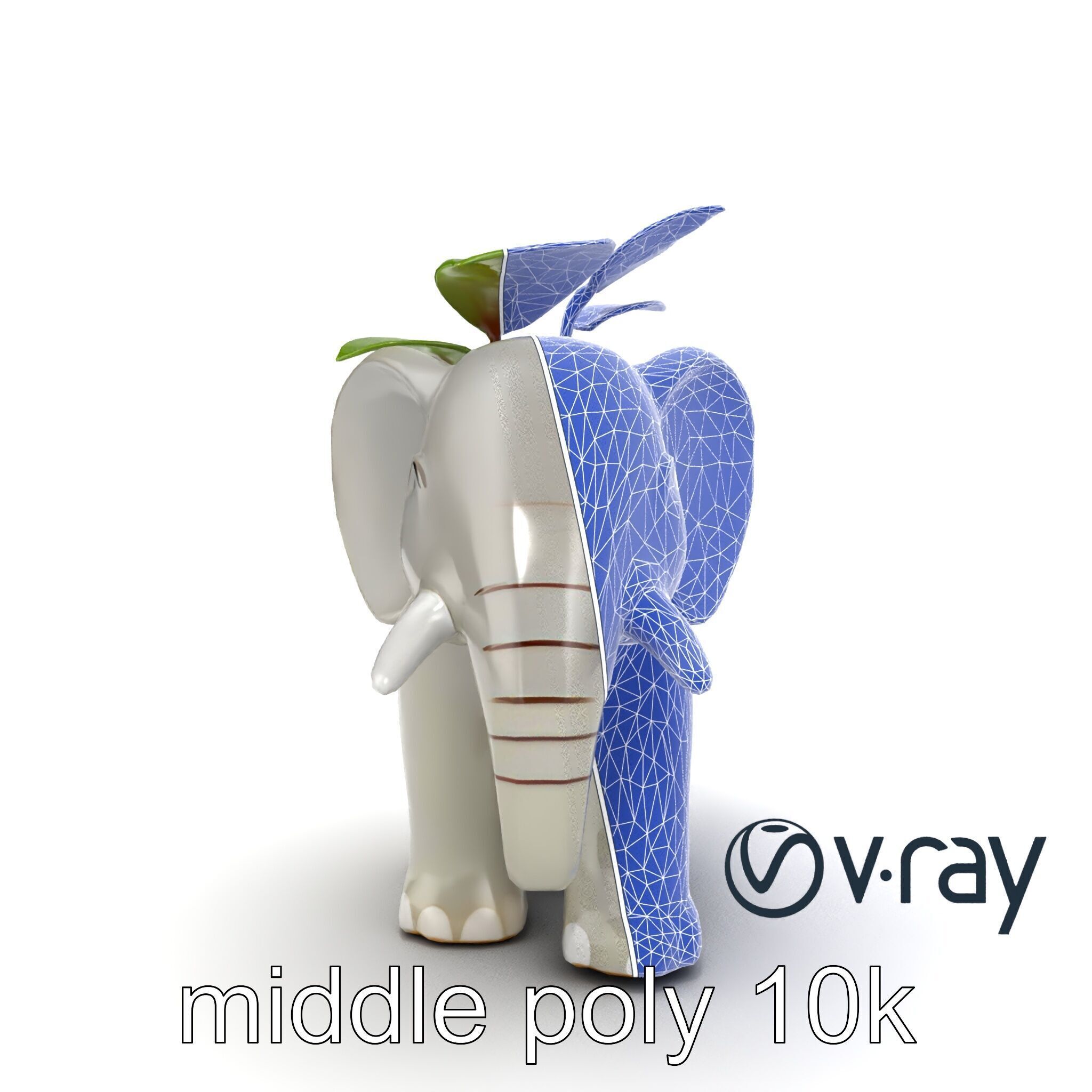 Cartoon Elephant Planter Holder model pack Low-poly 3D model_18