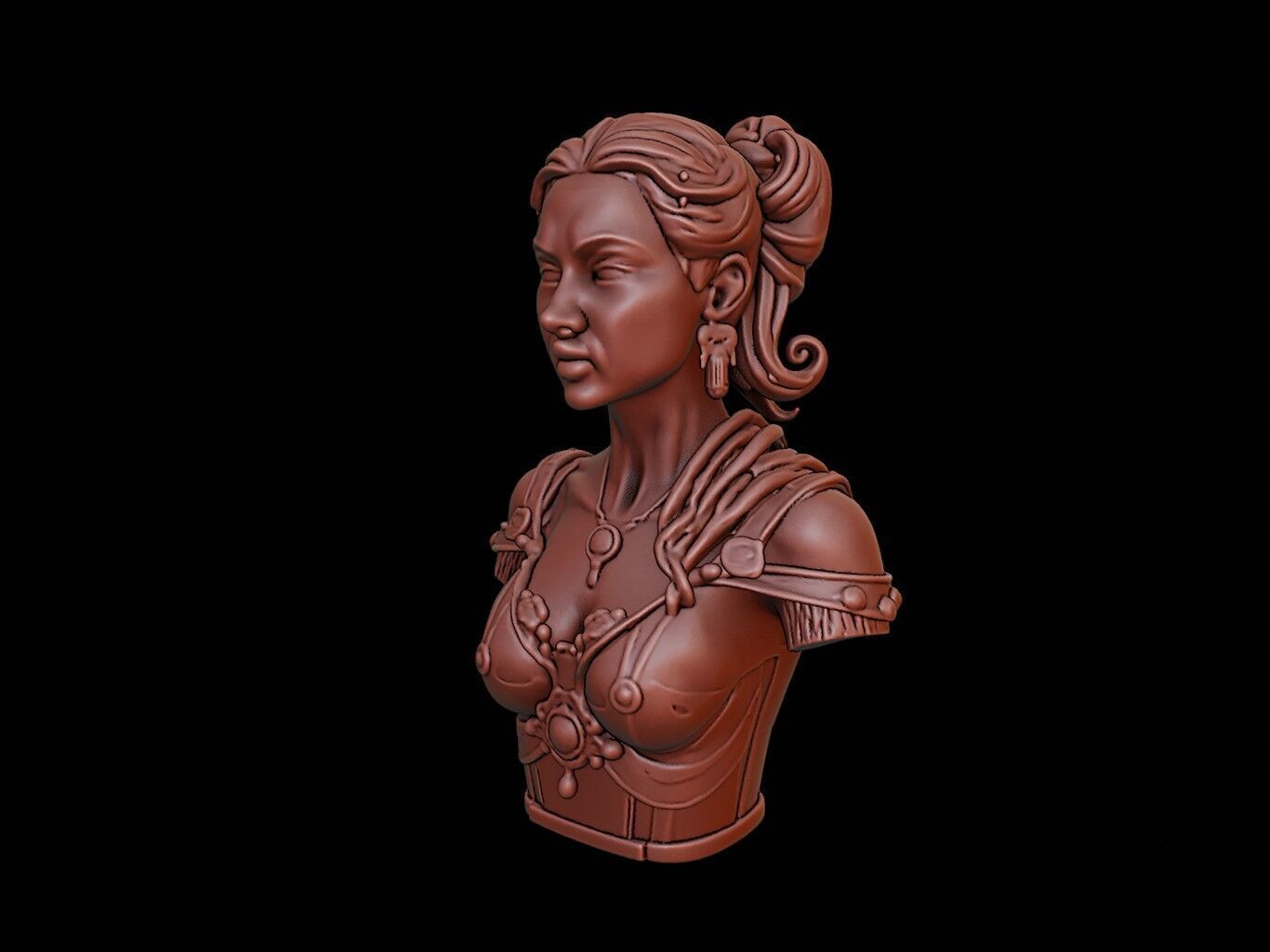 Gaia Bust 3D print model_2