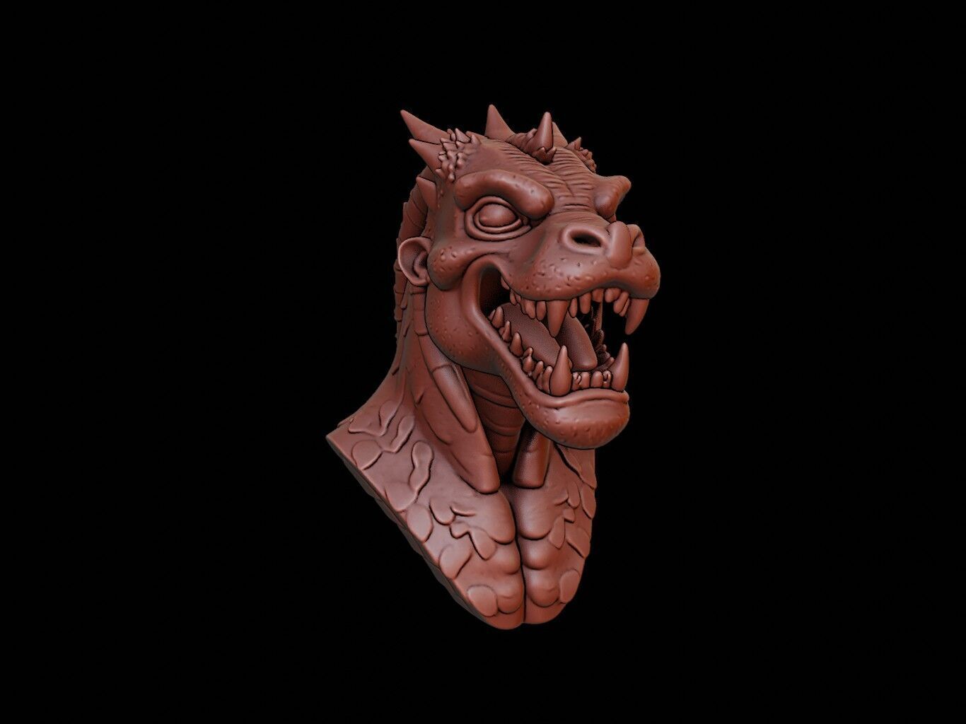 Gorgon Bust 3D print model_1